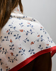 Patterned Neck Scarf / Red Flowers