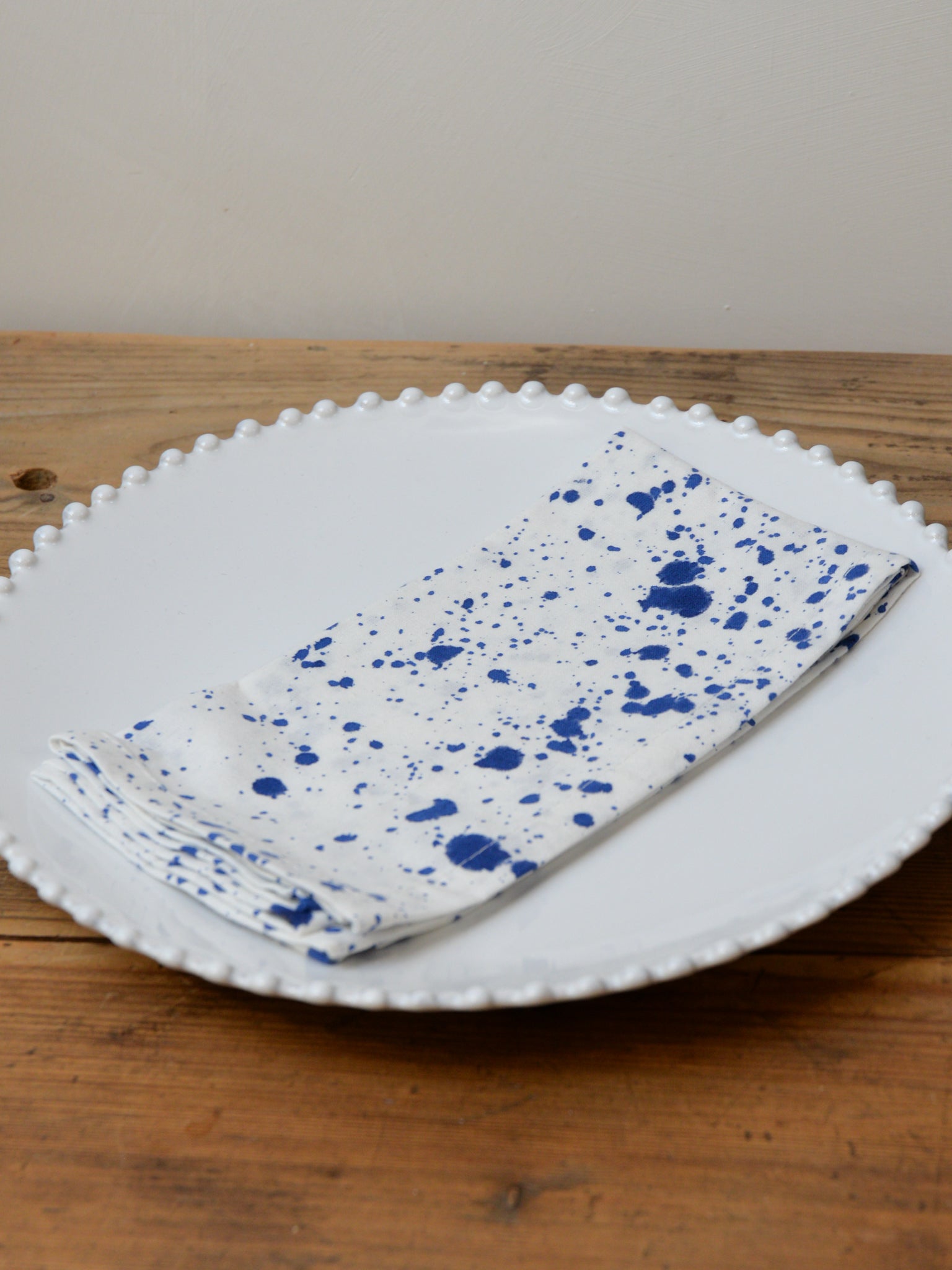 Splatter Print Napkin / Blue