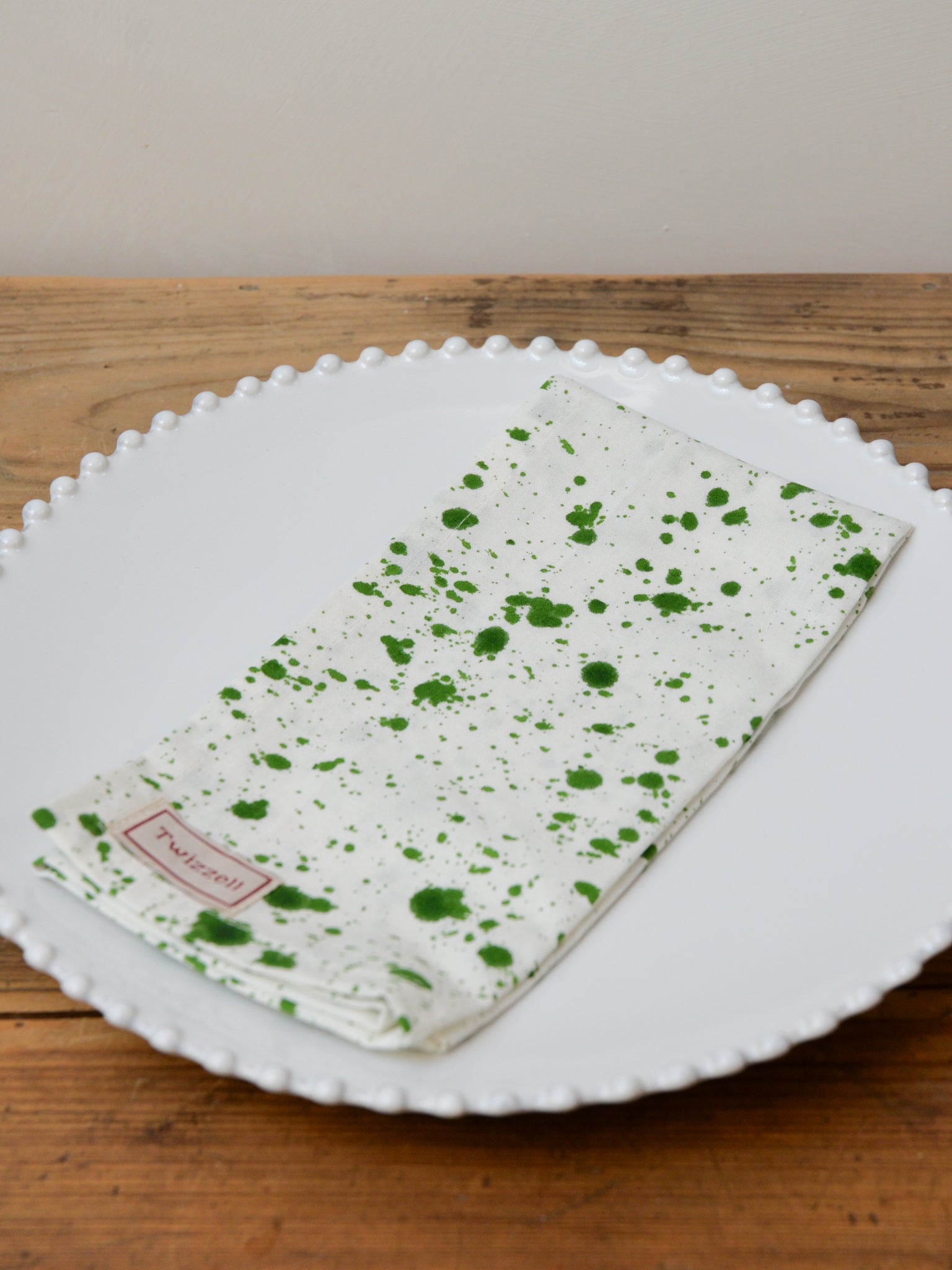 Splatter Print Napkin / Green