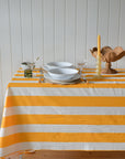 Wide Striped Tablecloth / Yellow