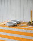 Wide Striped Tablecloth / Yellow