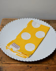 Polka Dot Print Napkin / Yellow & White