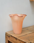 Ebba Wavy Vase / Peach and Red