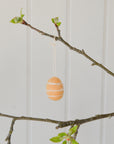 Bag of Eight Felt Hanging Easter Eggs / Yellow