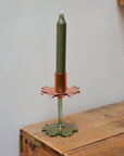 Glass Flower Candle Holder / Short