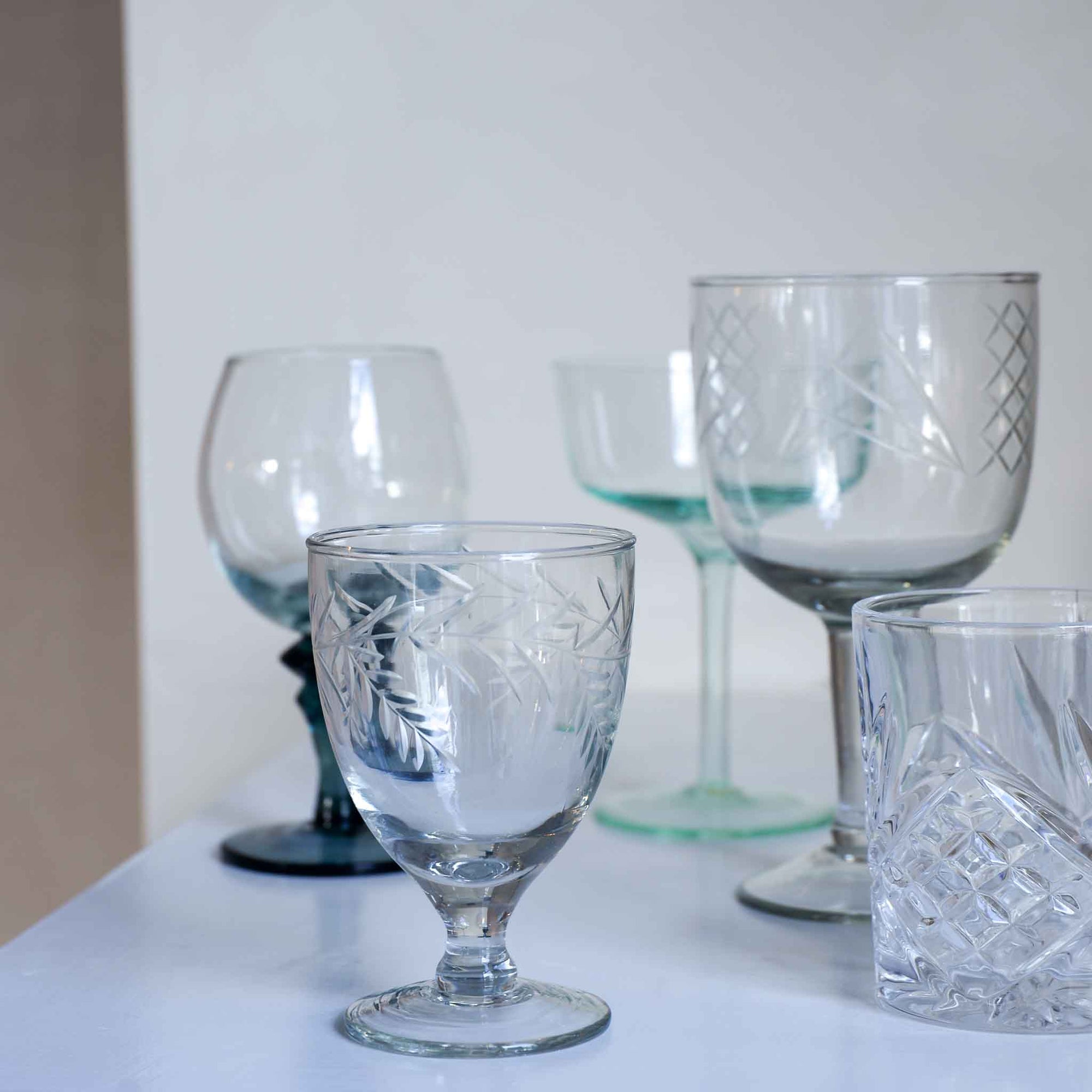 Vintage Style Wine Glass